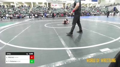 67 lbs Consi Of 4 - Christopher Weiner, Steel Valley Renegades vs Kendric Trout-Palomo, Nebraska Elite