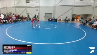 112 lbs Round 1 (8 Team) - Coty Sessions, Oklahoma Red vs Hanah Schuster, Minnesota Red