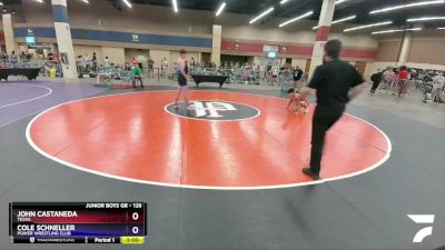 126 lbs Cons. Round 2 - John Castaneda, Texas vs Cole Schneller, Power Wrestling Club