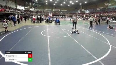 40 lbs Quarterfinal - Teagan Stearns, Ridge WC vs Jayce Lafosse, Kalispell WC