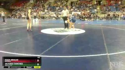 110 lbs Champ. Round 1 - Julia Araujo, Bismarck vs Victoria Sanchez, Valley City