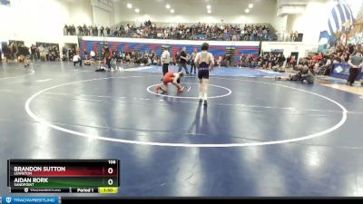 106 lbs Cons. Round 1 - Aidan Rork, Sandpoint vs Brandon Sutton, Lewiston