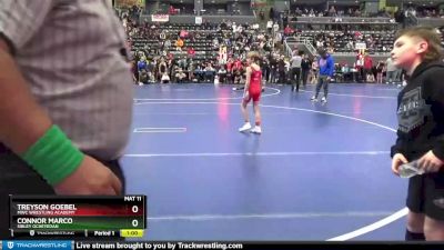 65 lbs Cons. Round 4 - Connor Marco, Sibley Ocheyedan vs Treyson Goebel, MWC Wrestling Academy