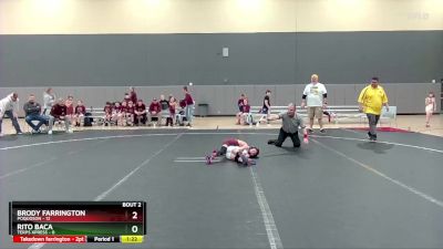 56 lbs Round 1 (6 Team) - Brody Farrington, Poquoson vs Rito Baca, Terps Xpress