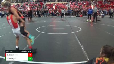 68 lbs Quarterfinal - Dion Brown, Maize Wrestling Club vs Cam Dalbey, Ridge Wrestling