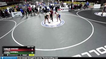 187 lbs 1st Place Match - Carlos Sanchez, California vs Ayden Campbell, California