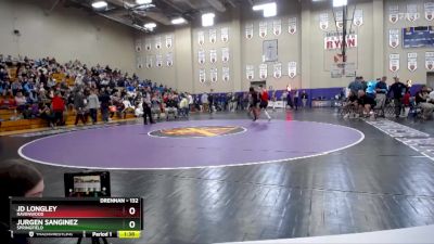 132 lbs Champ. Round 1 - Jd Longley, Ravenwood vs Jurgen Sanginez, Springfield