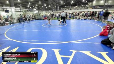 65 lbs Round 5 (6 Team) - Griffin Coleman, BELIEVE TO ACHIEVE vs Uriah Drane, GREAT NECK WC - GOLD