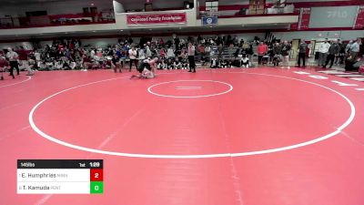 145 lbs Quarterfinal - Elliott Humphries, Minnechaug vs Trevor Kamuda, Pentucket