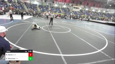 85 lbs Quarterfinal - Bryson Davis, Dove Creek Bulldogs vs Solomon Martinez, Hra