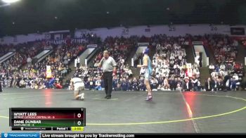 106 lbs Finals (8 Team) - Wyatt Lees, Detroit Catholic Central HS vs Dane Dunbar, Hartland HS