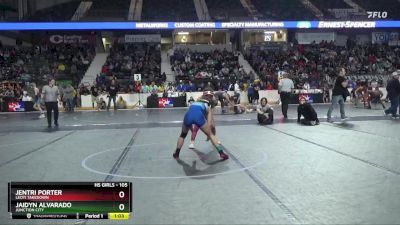 105 lbs Semifinal - Jaidyn Alvarado, Junction City vs Jentri Porter, Leoti Takedown