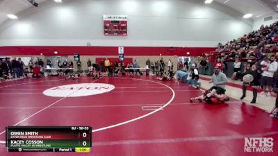 50-53 lbs Round 2 - Kacey Cosson, Platte Valley Jr Wrestling vs Owen Smith, Eaton Reds Wrestling Club