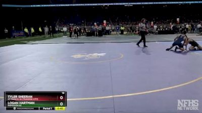 D3-120 lbs Cons. Round 3 - Logan Hartman, Napoleon HS vs Tyler Sheeran, St Francis HS (Traverse City)