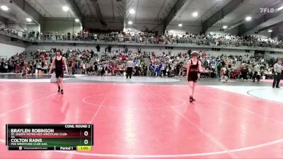 110 lbs Cons. Round 2 - Braylen Robinson, St. Joseph Metro Kids Wrestling Club-AA vs Colton Rains, Fox Wrestling Club-AAA