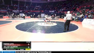 3A 195 lbs Cons. Round 2 - William Jacobson, Chicago (Mt. Carmel) vs Porter Leith, Carpentersville (Dundee-Crown)