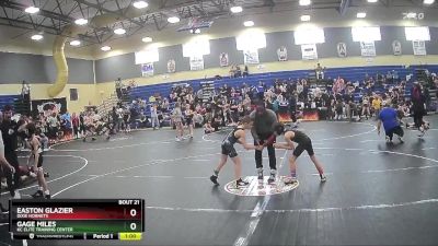 62 lbs Round 1 - Easton Glazier, Dixie Hornets vs Gage Miles, KC Elite Training Center