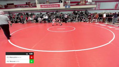 106 lbs Semifinal - Derek Marcolini, Milford vs Ashmith Yeruva, Sharon