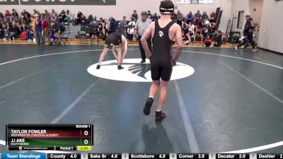 145 lbs Round 1 - Jj Ake, Scottsboro vs Taylor Fowler, Westminster Christian Academy