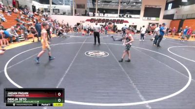 85 lbs Round 2 - Jadan Pagan, Mighty Warriors Wr vs Deklin Seto, Harris County Wrestling Club