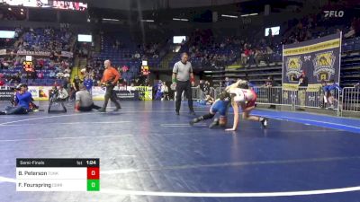 96 lbs Semifinal - Bella Peterson, Tunkhannock vs Finley Fourspring, Corry