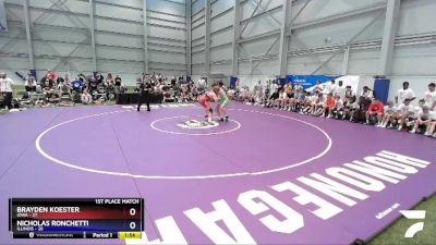 182 lbs Placement Matches - Brayden Koester, Iowa vs Nicholas Ronchetti, Illinois