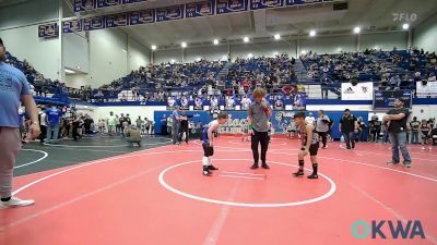 83 lbs 3rd Place - Raine Deatherage, Tecumseh Youth Wrestling vs Presley Williams, Harrah Little League Wrestling