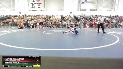 54 lbs Cons. Round 5 - Matheo Maliarakis, Savage Wrestling Club vs Jaxson Miesch, Brockport Jr Blue Devils Wrestling Club