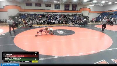 133 lbs 1st Place Match - Andrew Perelka, John Carroll University vs Ty Bisek, Concordia College (Moorhead)