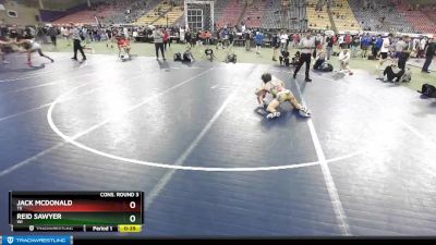 132 lbs Cons. Round 3 - Jack McDonald, TX vs Reid Sawyer, WI