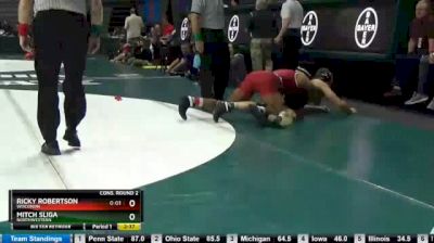 184 lbs Consi of 8 #2 - Ricky Robertson, Wisconsin vs Mitch Sliga, Northwestern