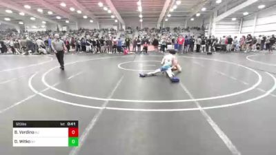 120 lbs Consi Of 32 #1 - Blaise Verdino, NJ vs Dominick Witko, NY