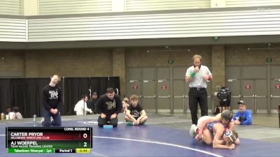 92 lbs Cons. Round 4 - Aj Woerpel, Team Nazar Training Center vs Carter Pryor, Hillsboro Wrestling Club