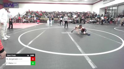 55 lbs Semifinal - Brexton Jorgensen, Morrison Takedown Club vs Frank Petro, Cowboy Wrestling Club