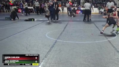 82 lbs 2nd Place Match - Jaxon Carlson, MAC vs Jace Sharples, Ogden`s Outlaws