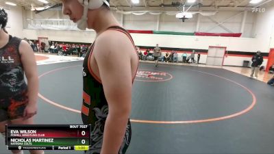 149-160 lbs Cons. Semi - Eva Wilson, Powell Wrestling Club vs Nicholas Martinez, Natrona Colts