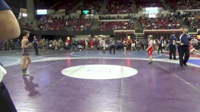 106 lbs Champ. Round 1 - Zander Stahl, North Big Horn Rams Wrestling vs Gavin Etchison, Headwaters Wrestling Academy