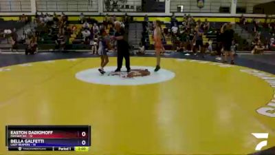 84 lbs Round 2 (6 Team) - Easton Dadiomoff, Mayhem WC vs Bella Galfetti, Lady Reapers