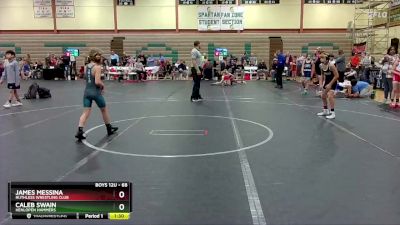 68 lbs Quarterfinal - Caleb Swain, Henlopen Hammers vs James Messina, Ruthless Wrestling Club