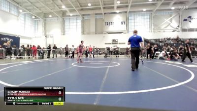 101 lbs Champ. Round 2 - Tytus Neu, Shaker Youth Wrestling vs Brady Maneri, Ruthless Aggression Wrestling Club