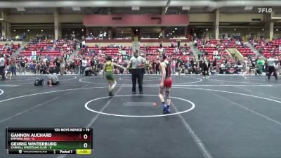 79 lbs Quarterfinal - Gannon Auchard, Emporia Kids vs Gehrig Winterburg, Carroll Wrestling Club