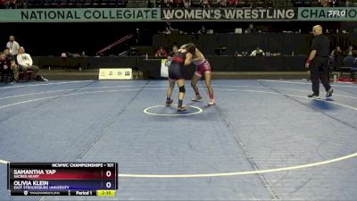 101 lbs Cons. Round 3 - Samantha Yap, Sacred Heart vs Olivia Klein, East Stroudsburg University