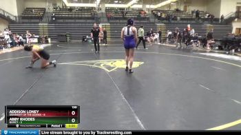 130 lbs Round 3 (8 Team) - Addison Loney, University Of The Ozarks vs Abby Rhodes, Quincy