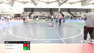 49 lbs Rr Rnd 9 - Anthony DeFilippis, Yale Street vs Riker Johnson, Roundtree Wrestling Academy Blue