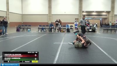 88 lbs Cons. Semi - Rivers Harbison, Ironclad vs Ashton Glasgow, Glasgow Wrestling Academy