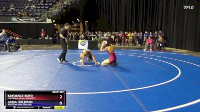 130 lbs Cons. Round 3 - Linda Holeman, Western New England vs Kaydence Boyd, Colorado Mesa University