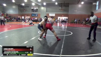 285 lbs Champ. Round 2 - Jack Haury, Huntingdon College vs Jackson Schichel, Wisconsin - Eau Claire