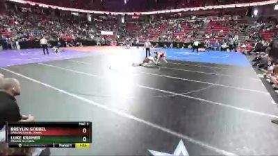 D2-152 lbs Quarterfinal - Luke Kramer, Prairie Du Chien vs Breylin Goebel, Darlington/Bl. Hawk