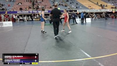 136 lbs 2nd Wrestleback (16 Team) - Andrea Schlabach, Grand View vs Morgan Mackey, Oklahoma City University