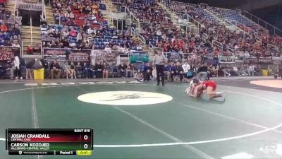 120 lbs Cons. Round 3 - Carson Kozojed, Hillsboro-Central Valley vs Josiah Crandall, Central Cass